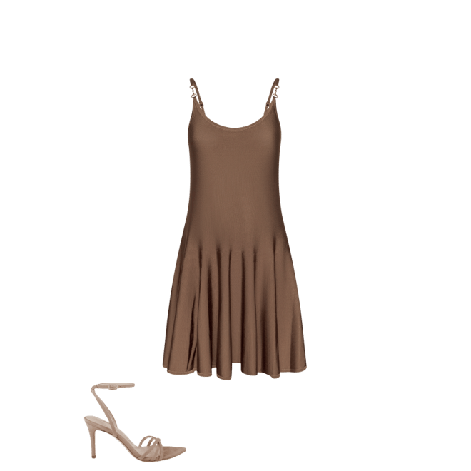 Lana Knit Dress in Pecan | L'AGENCE