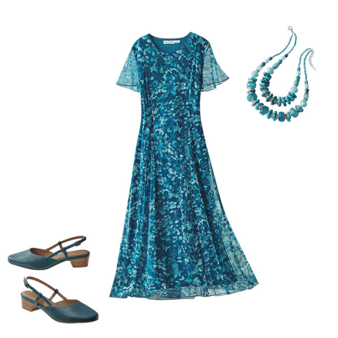 Garden Charm Mesh Dress - Coldwater Creek