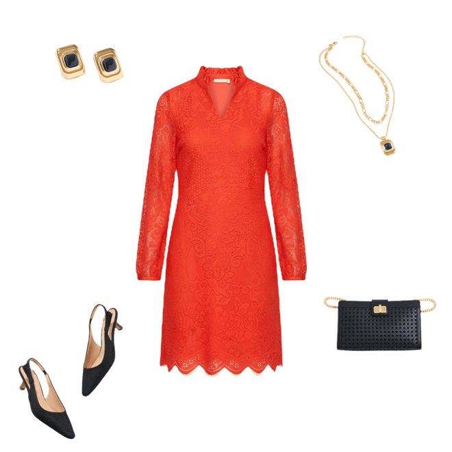 Coastal Lace Ruffle Shift Dress | Talbots