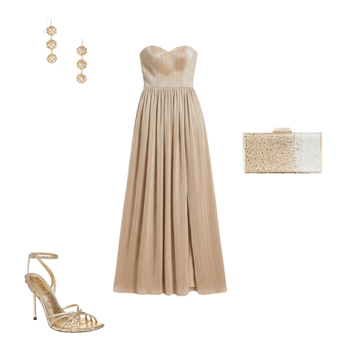strapless open back dress Remi Dress – Dress the Population main image 1