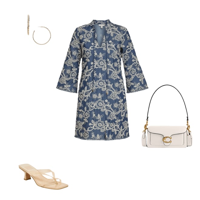 green emerald velvet dress Johnny Was Malaya Shirtdress - Blue