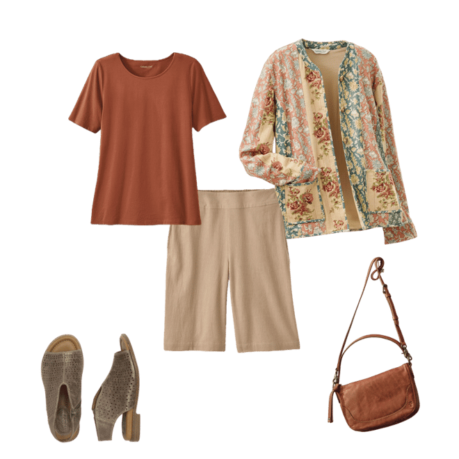 Floral Mix Print Knit Jacket - Coldwater Creek