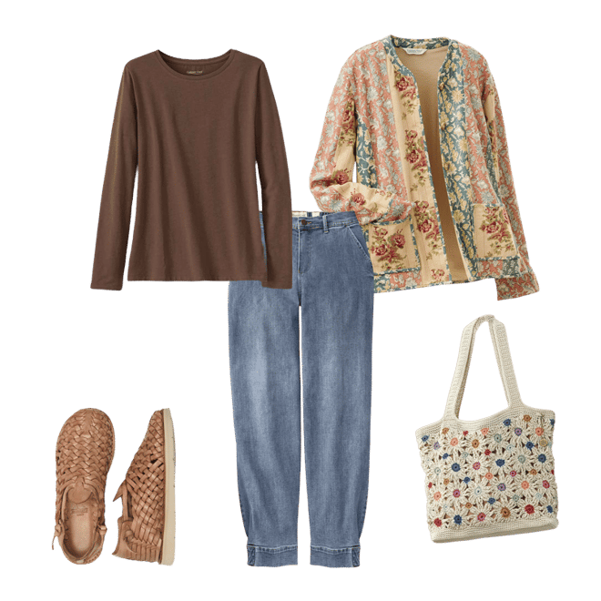 Floral Mix Print Knit Jacket - Coldwater Creek