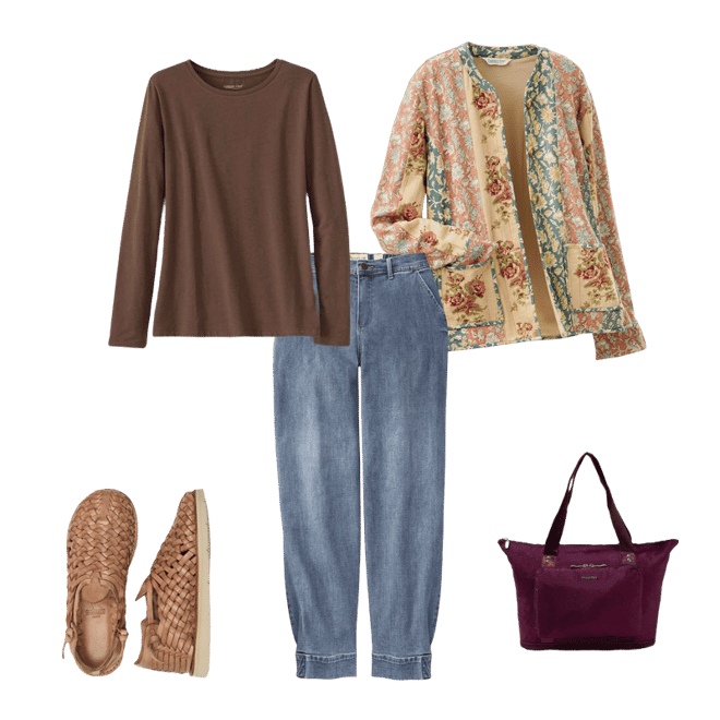 Floral Mix Print Knit Jacket - Coldwater Creek