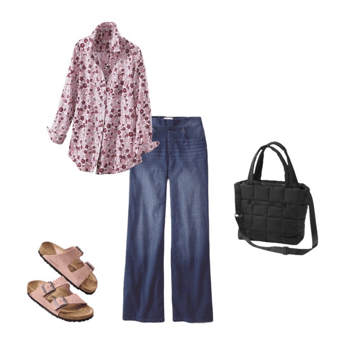 Bursts of Blooms Anytime No-Iron Tunic - Coldwater Creek