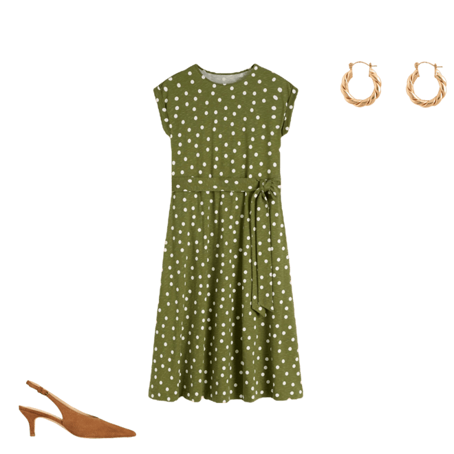 boden smocked jersey shirt dress Boden Women's Smocked Jersey Midi Dress in Green main image 1