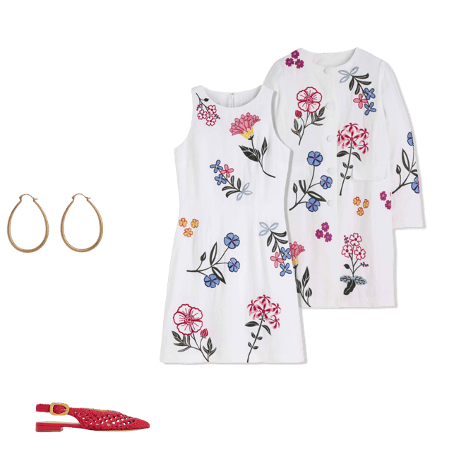 Occasion Short Linen Dress-White Embroidery | Boden USA