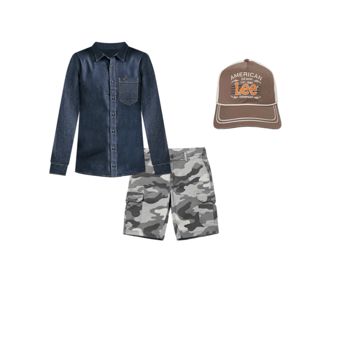 Lee Extreme Motion Crossroad Cargo Short Uomo - Pantaloni Cargo Corti In Mimetica Tradizionale, Taglia 36, Tessuto Elasticizzato - 2