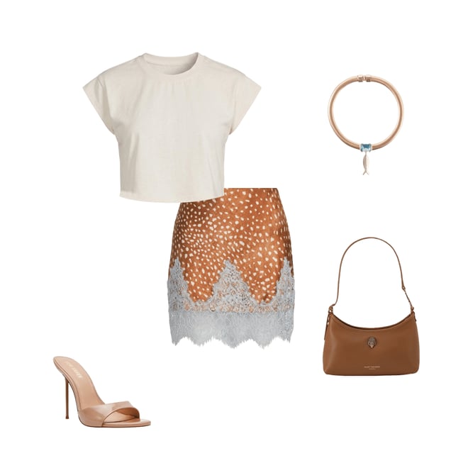 Never Fully Dressed Deer Print Maeva Printed Slip Mini Skirt | Dillard's