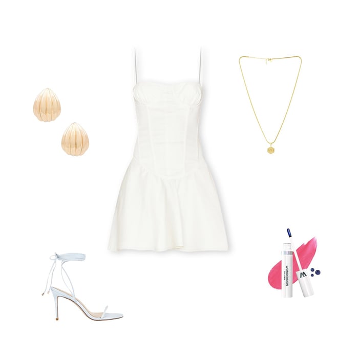Camila Coelho Maria Mini Dress in White | REVOLVE