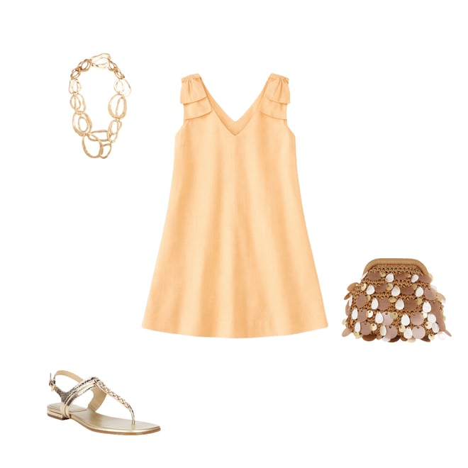 knee length dresses for ladies Sleeveless Linen Dress Acadia in Natural Melange