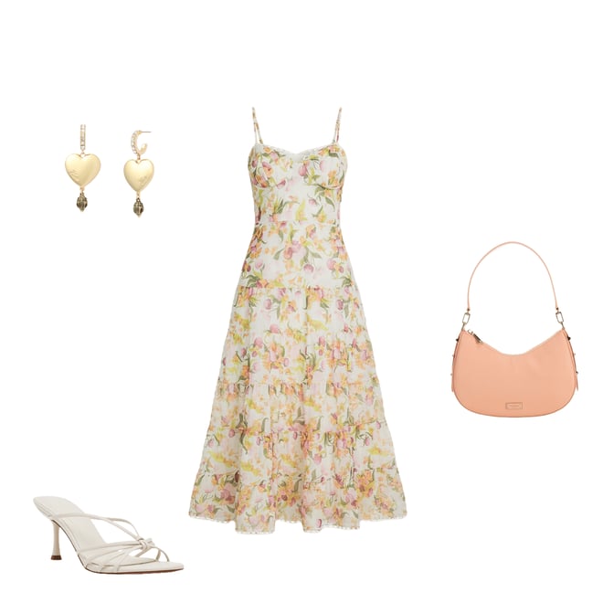 ASTR the Label Lianna Floral Printed Sweetheart Neck Sleeveless A-Line Midi  Dress | Dillard's