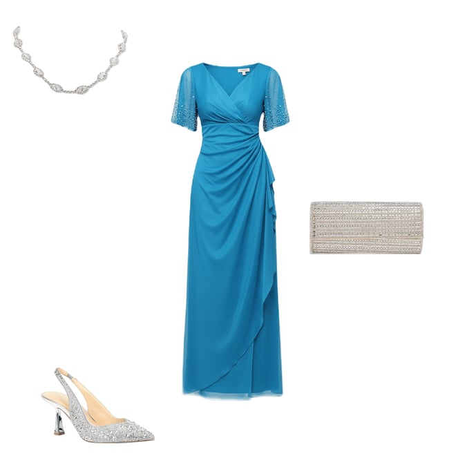 green emerald velvet dress Alex Evenings Plus Victoria Empire Waist Gown Eggplant / 22w main image 1