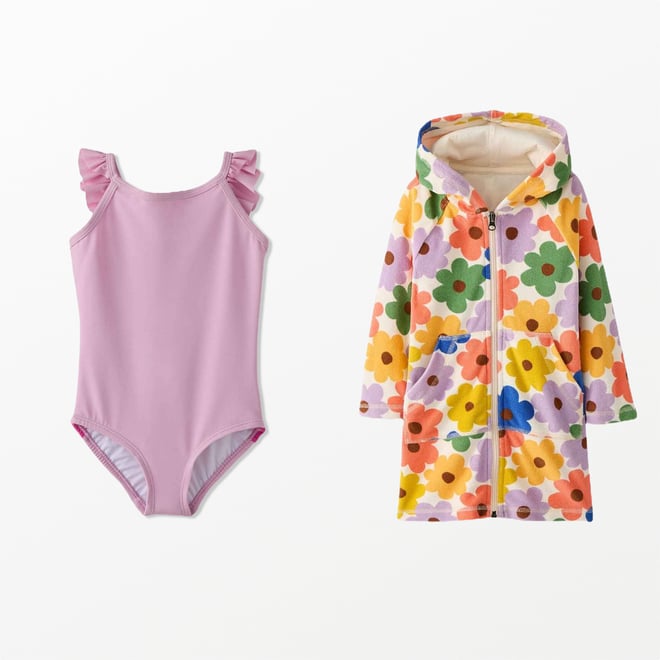Long Sleeve Loop Terry Hoodie Cover Up | Hanna Andersson