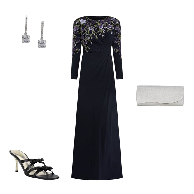 mac duggal black embellished floral long sleeve dress Zadie Lace Maxi Dress – YG COLLECTION