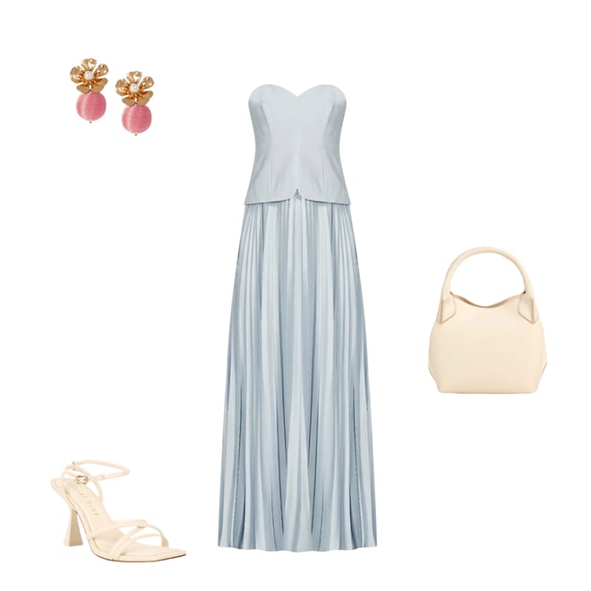 strapless open back dress Beyond Yoga Score Pleated Dress main image 1