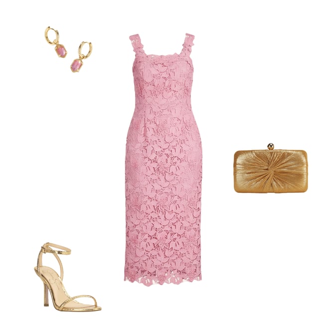 Muse by Marchesa Oleander 3D Floral Lace Square Neck Sleeveless Midi Dress  | Dillard's