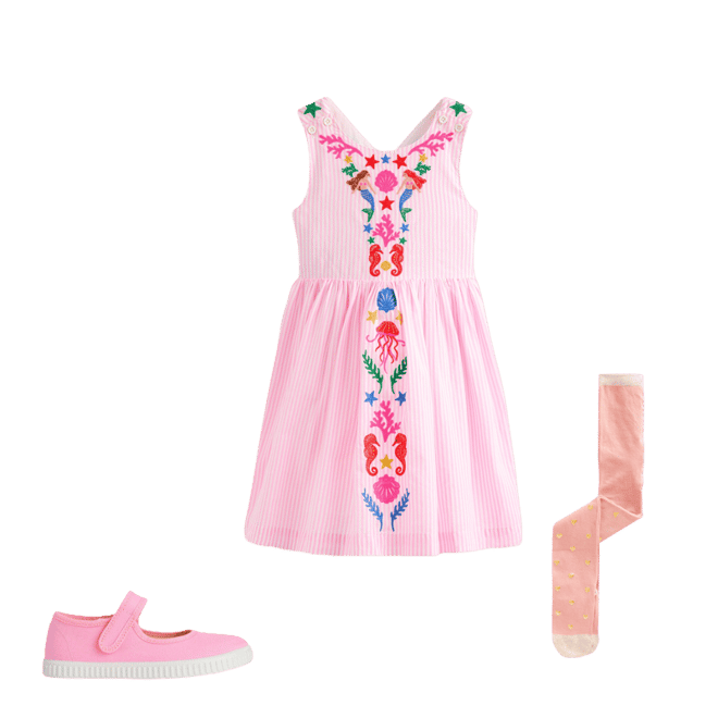 Harper Cross-Back Dress-Pink Mermaid | Boden UK
