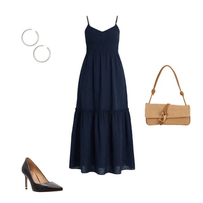The Good Journey Sweetheart Neck Tiered Eyelet Maxi Dress | Dillard's