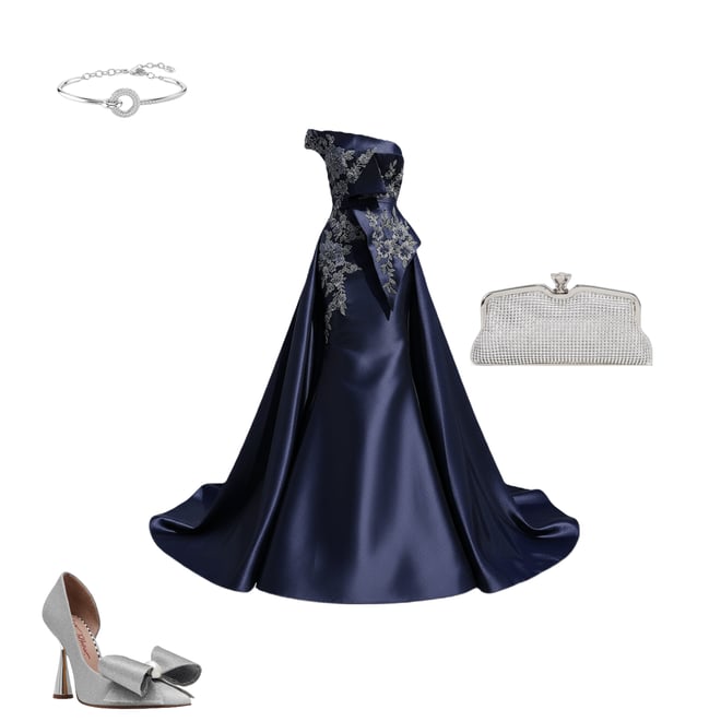 Terani Couture Mikado Embellished Bodice One Off-The-Shoulder A-Line Gown |  Dillard's