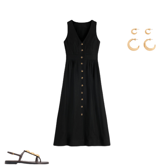 casual mini dress long sleeve Bohemian Black & Beige Floral Mini Dress main image 0