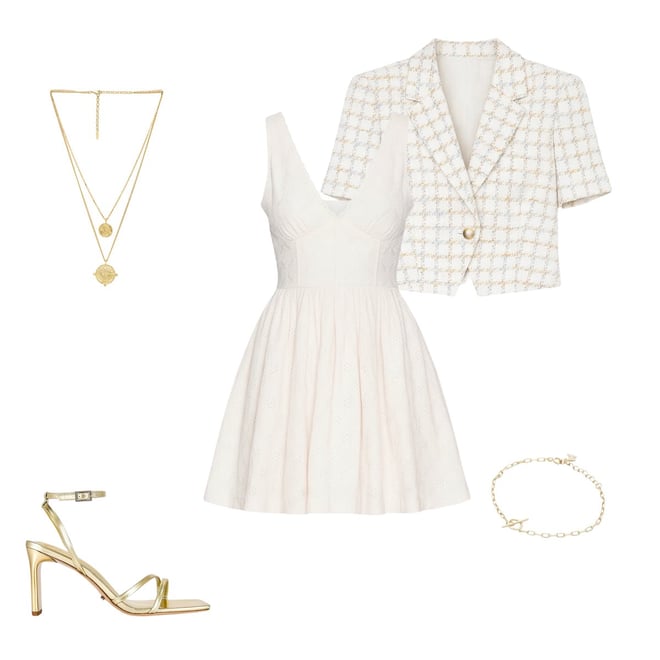 Free People Can't Help It Mini Dress in Champagne Sugar | REVOLVE
