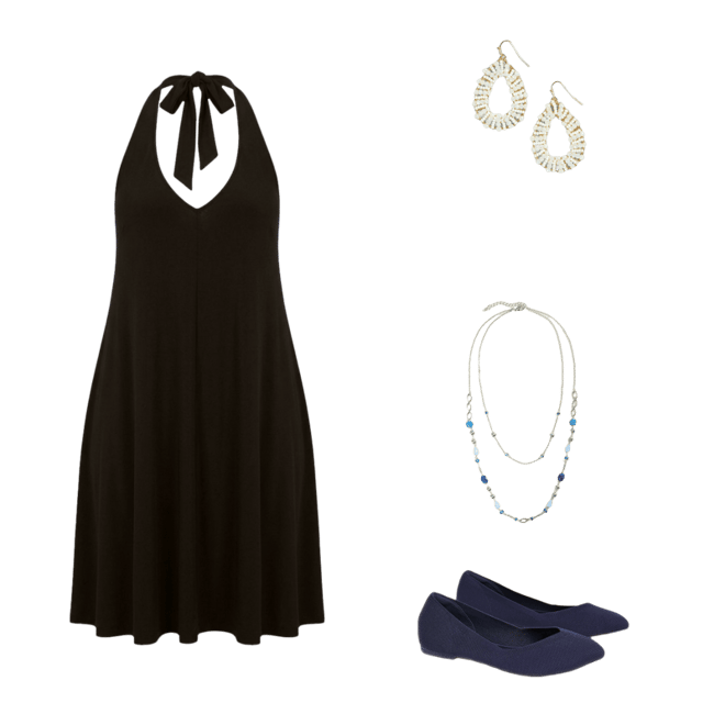 Halter Tie-Neck Dress | LaneBryant