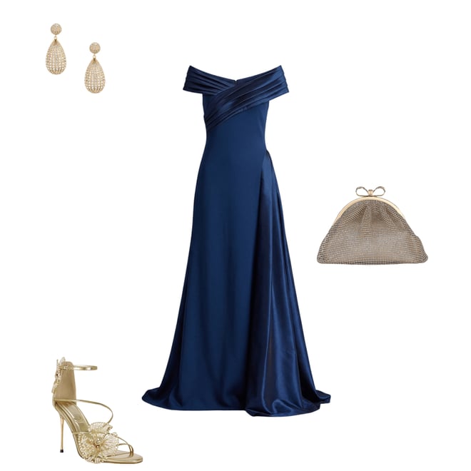 Tadashi Shoji Off-The-Shoulder Taffeta Crepe Long Gown | Dillard's