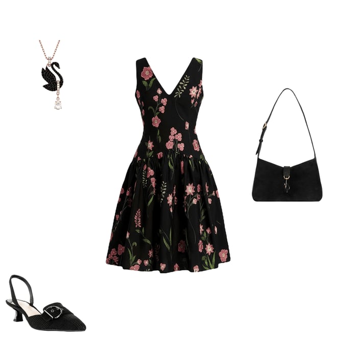 Kensie Floral Embroidered Woven V-Neck Sleeveless A-Line Dress | Dillard's