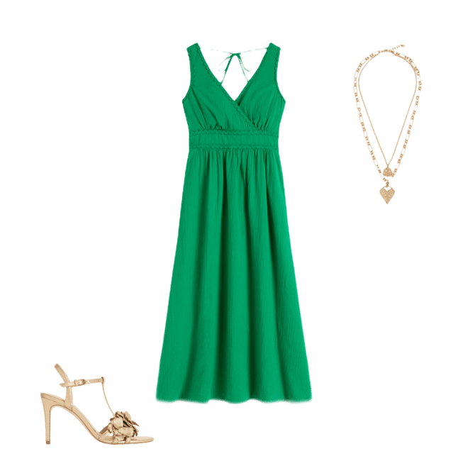 Lorna Trim Double Cloth Dress-Rich Emerald | Boden USA