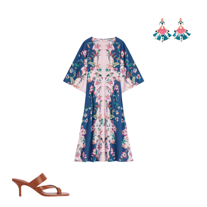 chinese dress ladies Everlee Orchid Print Mini – AMUR main image 0