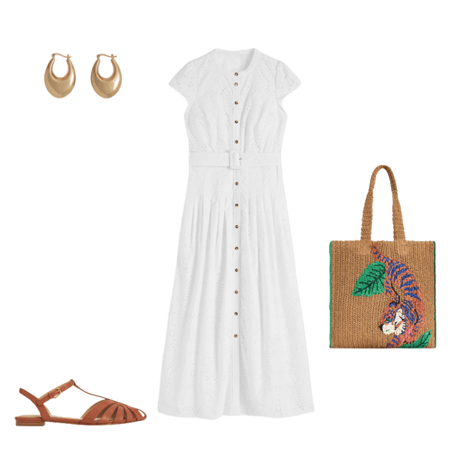 Arabella Cotton Maxi Dress-White Broderie | Boden USA