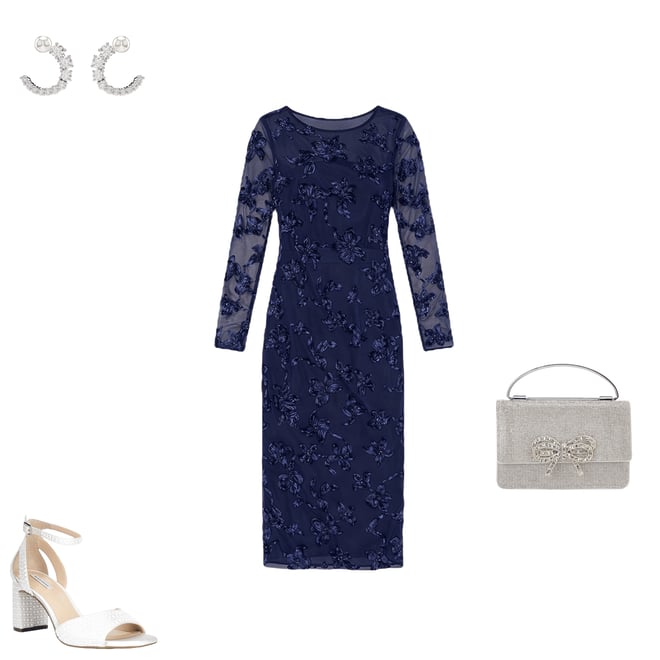 metallic color dress for women AUREA