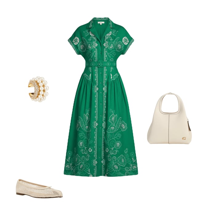 CIEBON Rosalyn Floral Printed Collared Neck Short Sleeve A-Line Crepe Maxi  Dress | Dillard's