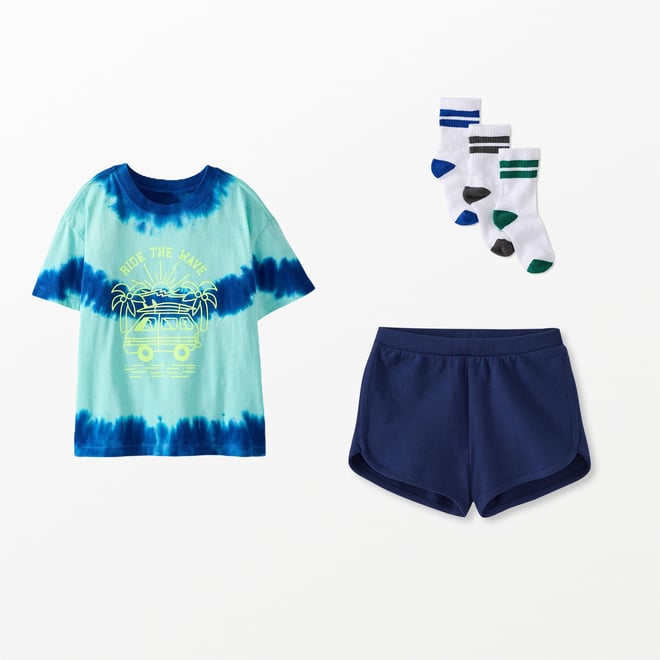 French Terry Dolphin Vent Shorts | Hanna Andersson