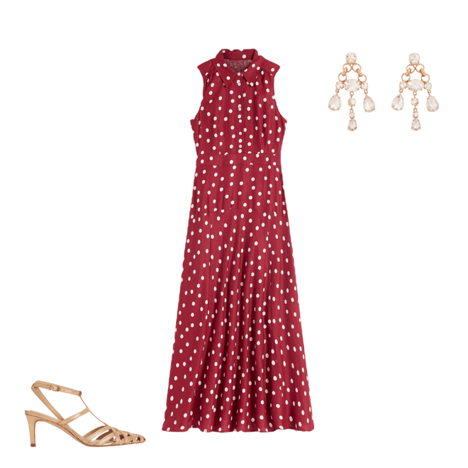 sachin and babi light blue dress Polka dot chiffon dress