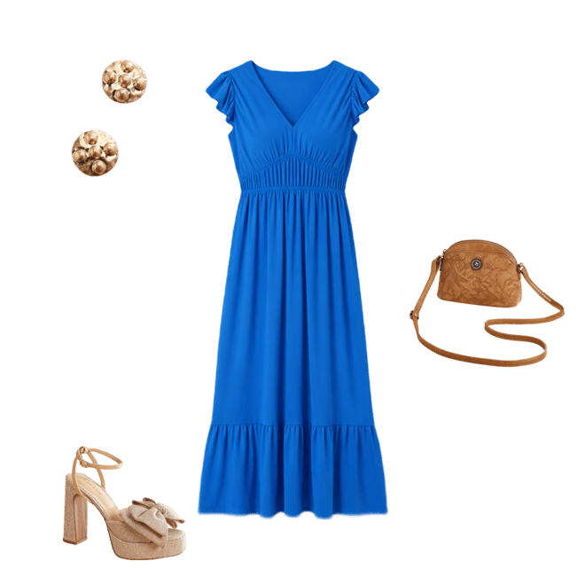 Versona | american blue maxi dress