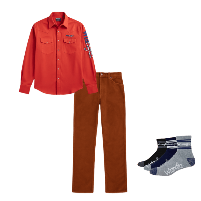Men's Wrangler® Logo Long Sleeve Western Snap Shirt | NEW | Wrangler®
