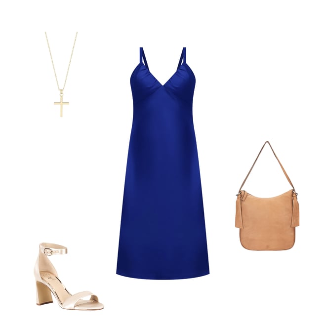 knee length dresses for ladies Silky Sleek Satin Slip Midi Dress