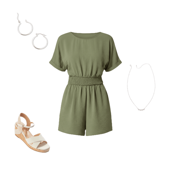 emerald green dress shirts for men Used Patagonia Worn Wear-Women's Fleetwith Romper-Kale Green-Green-56995-S main image 1