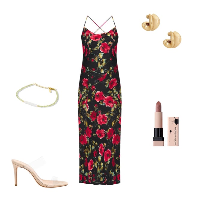 knee length dresses for ladies Vanilla Cloud Maxi Dress L main image 0