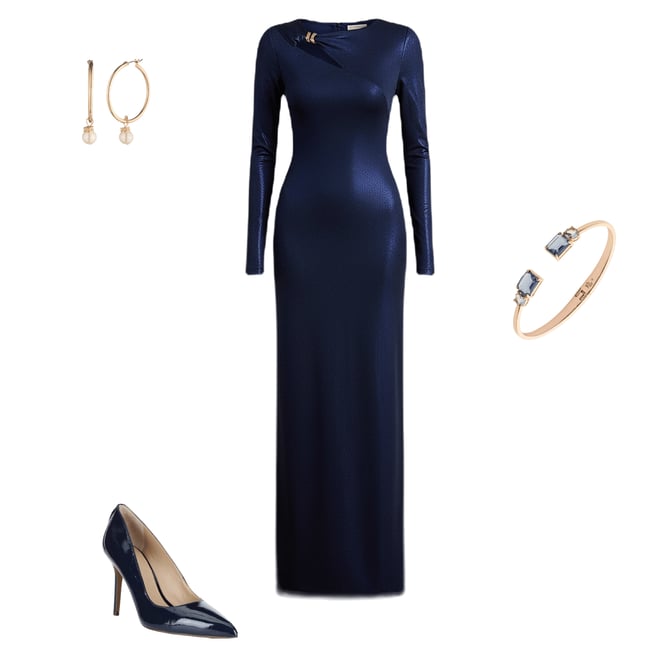 Lauren Ralph Lauren Stretch Jersey Asymmetrical Neck Long Sleeve Cutout  Column Gown | Dillard's