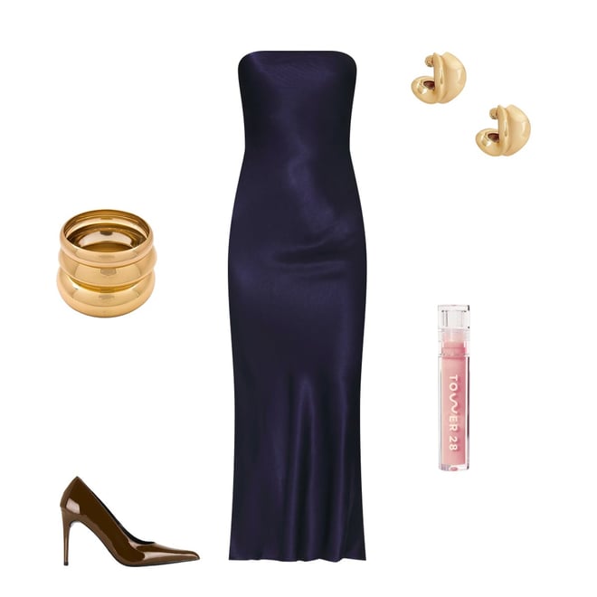 lip color for navy blue dress Makeup On Navy Blue Dress