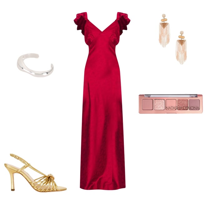 chinese dress ladies Women's Something Good Wine Red Floral Applique Maxi Dress | Size: Xs main image 1