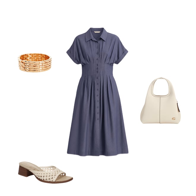 Kensie Short Dolman Sleeve Button Front Collared Cinched Waist Midi Dress |  Dillard's
