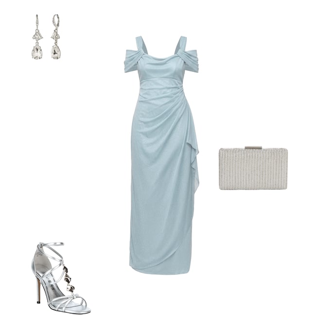 sachin and babi light blue dress Grandmother of the Bride Dresses & Outfits main image 1