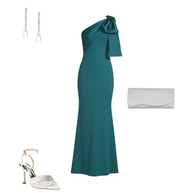 green emerald velvet dress Stellar Looks 1961 main image 0