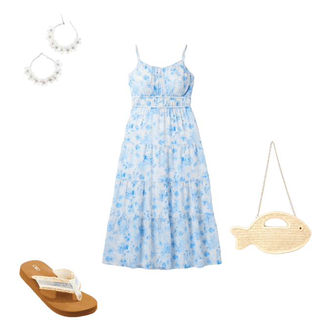 Cato Fashions | Cato Plus Size Sky Blue Floral Maxi Dress