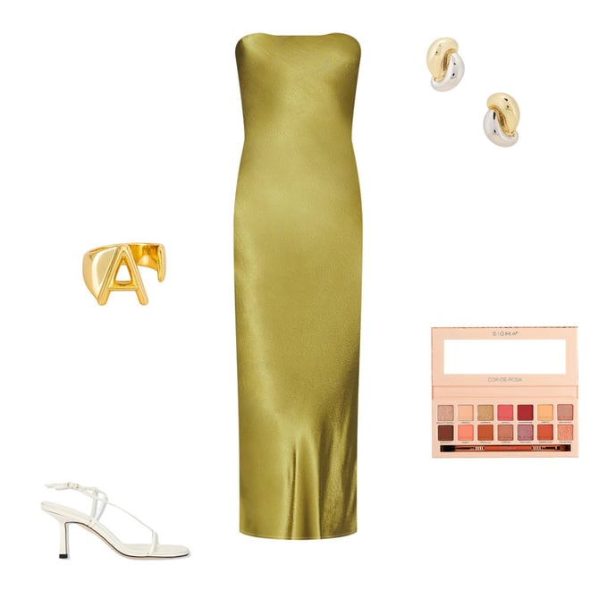 x revolve angel strapless midi dress Modern mermaid elegance  @bynicolevoz in the @sundaysthelabel Angel  Strapless Midi Dress  get it now at the link in our bio