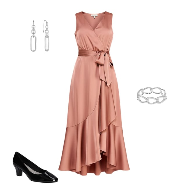 Premier Amour Womens V Neck Sleeveless Maxi Dress, Color: Mauve - JCPenney